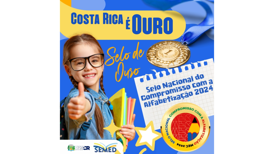 Costa Rica/MS adota sistema Aprende Brasil e é destaque nacional com Selo Ouro