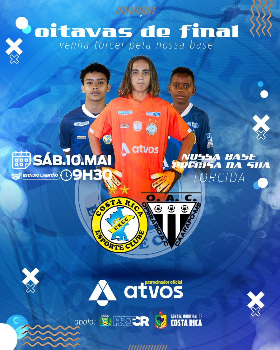 Costa Rica Esporte Clube surpreende no estadual Sub-13 e enfrenta desafio decisivo contra o Operário Atlético Caarapó
