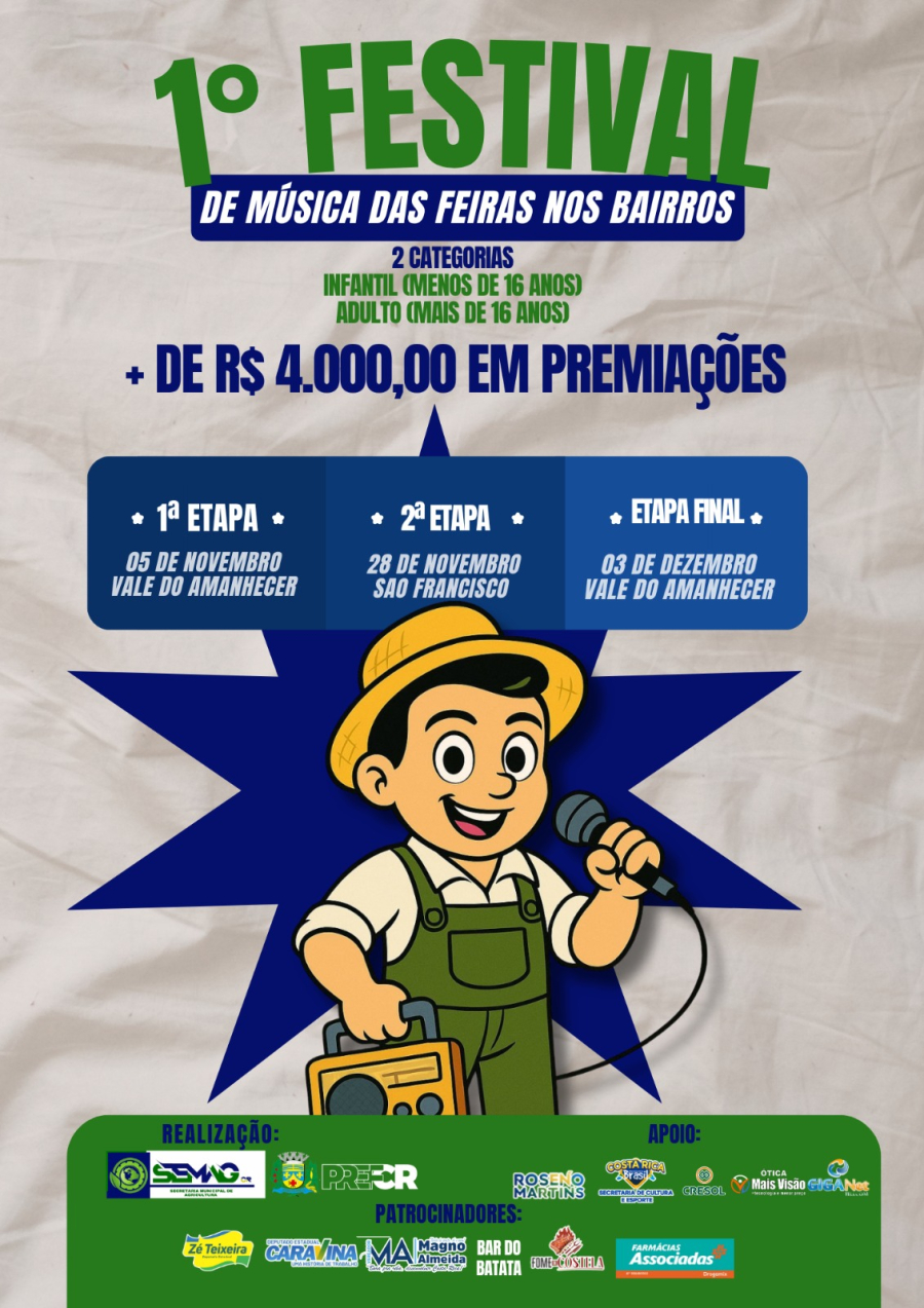 Feira no Vale do Amanhecer une produtos frescos e festival de música a partir desta quarta
