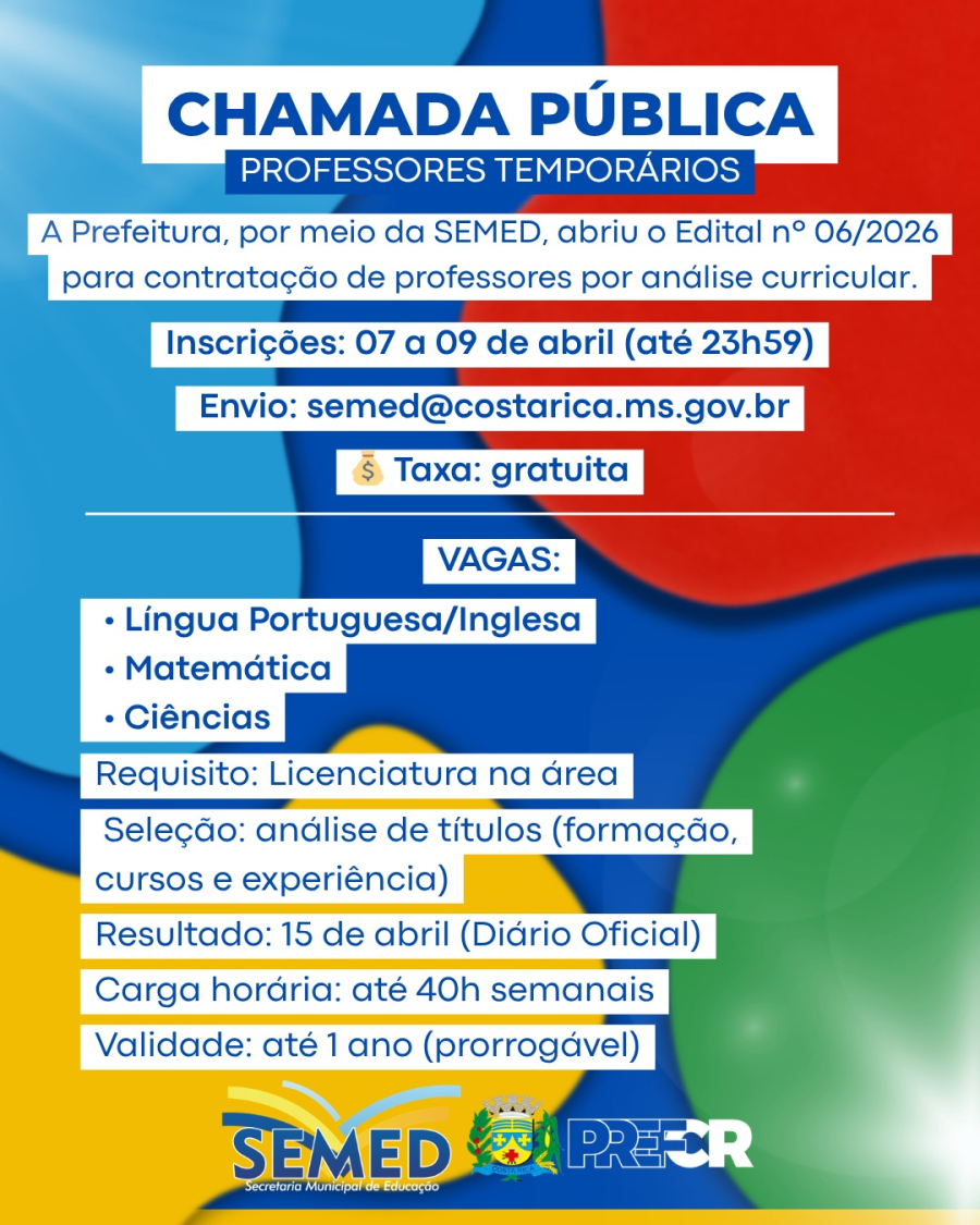 Sem candidatos no banco de reserva, Costa Rica abre chamada pública para contratação temporária de professores