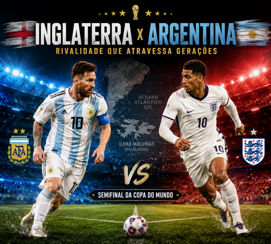 Inimigos no campo e na vida: Inglaterra e Argentina poderão ter confronto violento